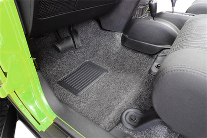 Jeep 07-10 Jeep JK 2Dr Front 3Pc Floor Kit (Includes Heat Shields) Floor Liner Kit 3 pc. 2 pc. Front 1 pc. Rear Replaces Factory Carpet Kit Charcoal BedRug