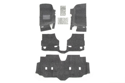 Jeep 07-18 Jeep JK Unltd 4Dr Front 4Pc Floor Kit (Inc Heat Shields) Floor Liner Kit 4 pc. Front Kit Includes Heat Shields Charcoal BedRug-2