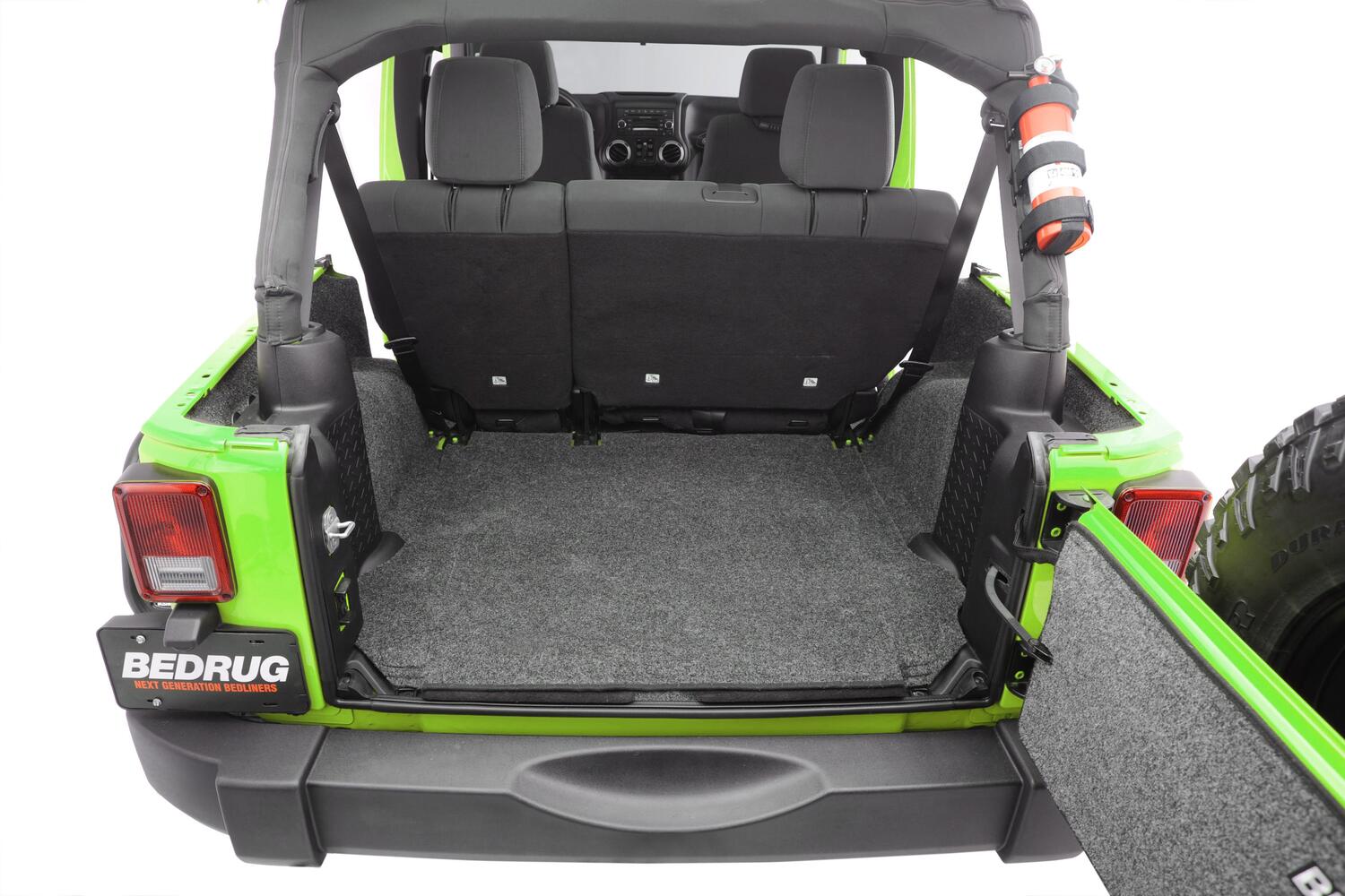 Jeep 07-10 JK Unltd 4Dr RR 5Pc Cargo Kit (Inc Tlgte & Tub Liner) Cargo Kit 5 pc. Rear Kit Incl. Drivers Wheel Well/ Passengers Wheel Well/ Rear Cargo Floor/ Tailgate And Tub Liner Charcoal BedRug-2