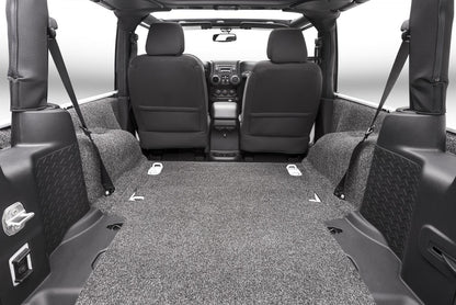 Jeep 11-18 Jeep JK 2Dr Rear 5Pc Cargo Kit (Includes Tailgate & Tub Liner) Cargo Kit 5 pc. Rear Kit Incl. Drivers Wheel Well/ Passengers Wheel Well/ Rear Cargo Floor/ Tailgate And Tub Liner Charcoal BedRug-4