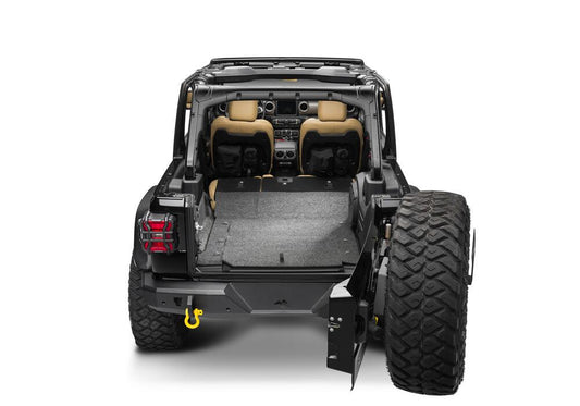 Jeep 18+ JL 4 Door 6 PC Rear Kit With Gap Hider Charcoal BedRug
