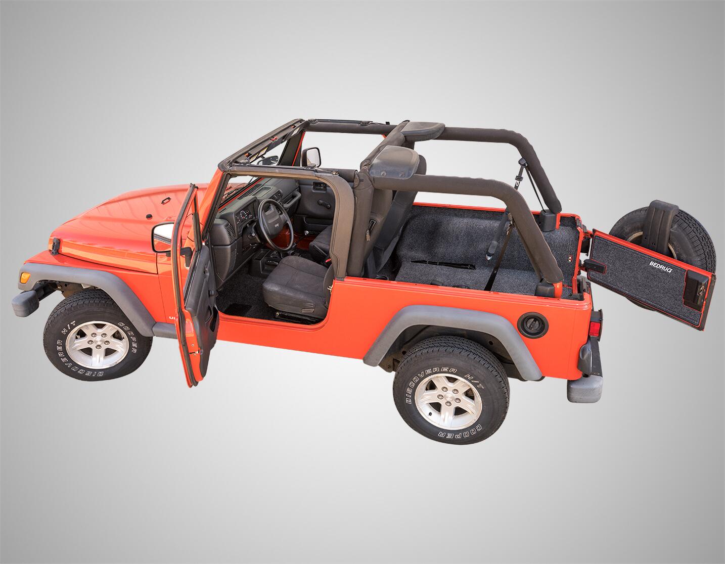 Jeep 03-06 Jeep LJ Unltd Rear 4Pc Cargo Kit (Inc Tlgte & Tub Liner) Cargo Kit 4 pc. Rear Kit Incl. Driver Left Hand Panel Passenger Right HandPanel Tailgate Cargo Liner w/o Gussets Charcoal BedRug-3