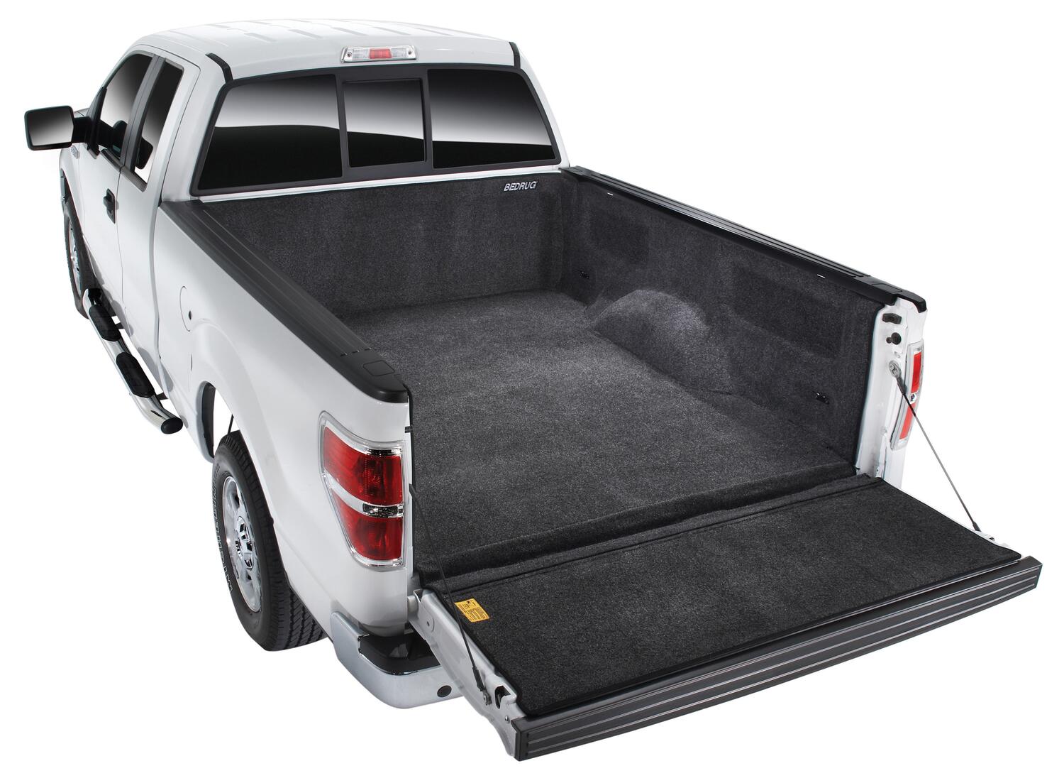 08-16 Ford Superduty 6.5' Short Bed With Factory Step Gate Complete Truck Bed Liner 3/4 Inch Thick Floor 1/4 Inch Thick Side Walls Incl. Bulkhead And Tailgate w/Tailgate Step Charcoal BedRug-3