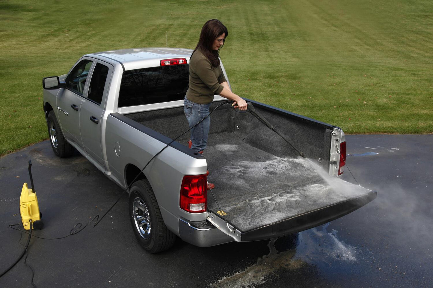 2002-18 (19-23 Classic) Ram 1500/ 2003-24 2500/3500 6'4 inch w/o RamBox Complete Truck Bed Liner 3/4 Inch Thick Floor 1/4 Inch Thick Side Walls Incl. Bulkhead And Tailgate w/o Bed Rail Storage Charcoal BedRug-4