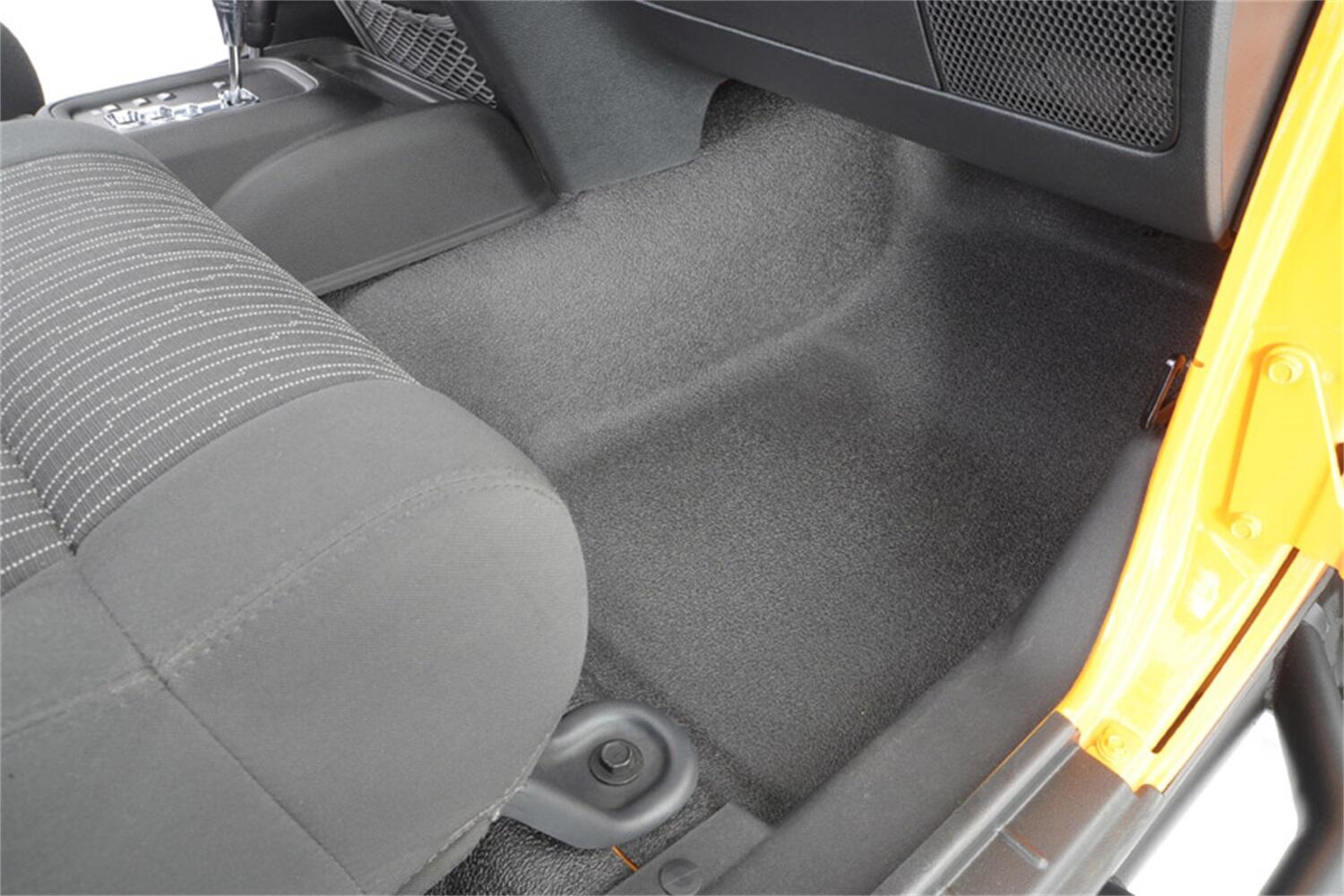 Jeep Bedtred 07-10 Jeep JK 2Dr Front 3Pc Floor Kit (Includes Heat Shields) Charcoal BedRug-1