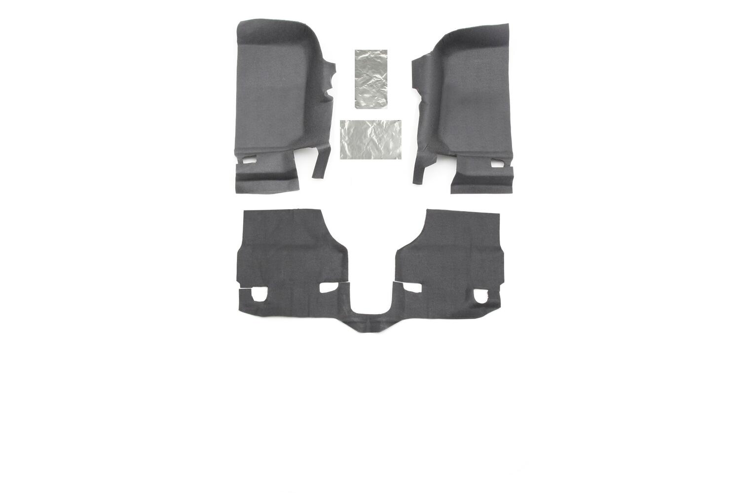 Jeep Bedtred 07-10 Jeep JK 2Dr Front 3Pc Floor Kit (Includes Heat Shields) Charcoal BedRug-4