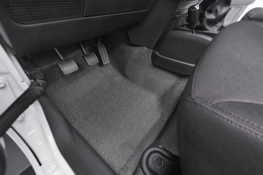 Jeep Bedtred 07-18 Jeep JK Unltd 4Dr Front 4Pc Floor Kit (Inc Heat Shields) Charcoal BedRug