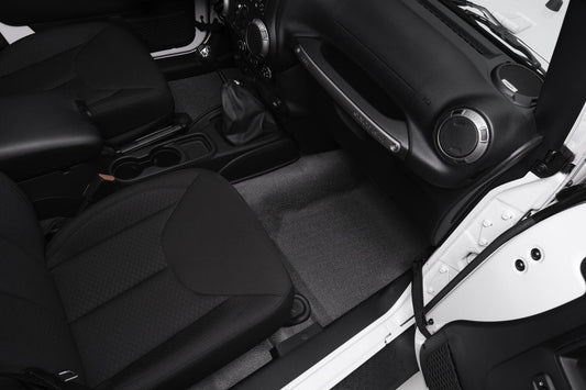 Jeep Bedtred 07-18 Jeep JK Unltd 4Dr Front 4Pc Floor Kit (Inc Heat Shields) Charcoal BedRug-1