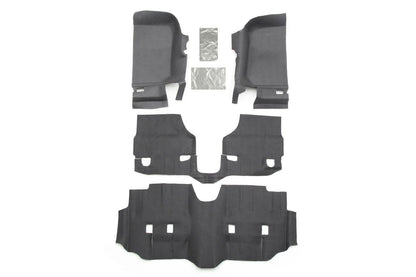 Jeep Bedtred 07-18 Jeep JK Unltd 4Dr Front 4Pc Floor Kit (Inc Heat Shields) Charcoal BedRug-3