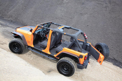 Jeep Bedtred 07-18 Jeep JK Unltd 4Dr Front 4Pc Floor Kit (Inc Heat Shields) Charcoal BedRug-5