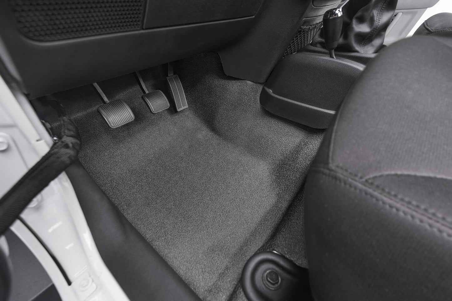 Jeep Bedtred 11-18 JK 2Dr Front 3Pc Floor Kit (Includes Heat Shields) Floor Liner Kit 3 pc. Front Kit Includes Heat Shields Charcoal BedRug-2