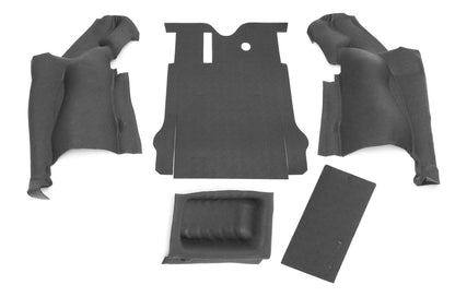 Jeep Bedtred 11-18 JK 2Dr Rear 5Pc Cargo Kit Rear Kit Incl. Drivers Wheel Well/ Passengers Wheel Well/ Rear Cargo Floor/ Tailgate And Tub Liner Charcoal BedRug-5