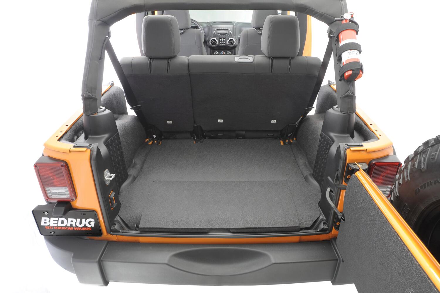 Jeep Bedtred 11-18 JK Unltd 4Dr Rear 5Pc Cargo Kit Rear Kit Incl. Drivers Wheel Well/ Passengers Wheel Well/ Rear Cargo Floor/ Tailgate And Tub Liner Charcoal BedRug-3