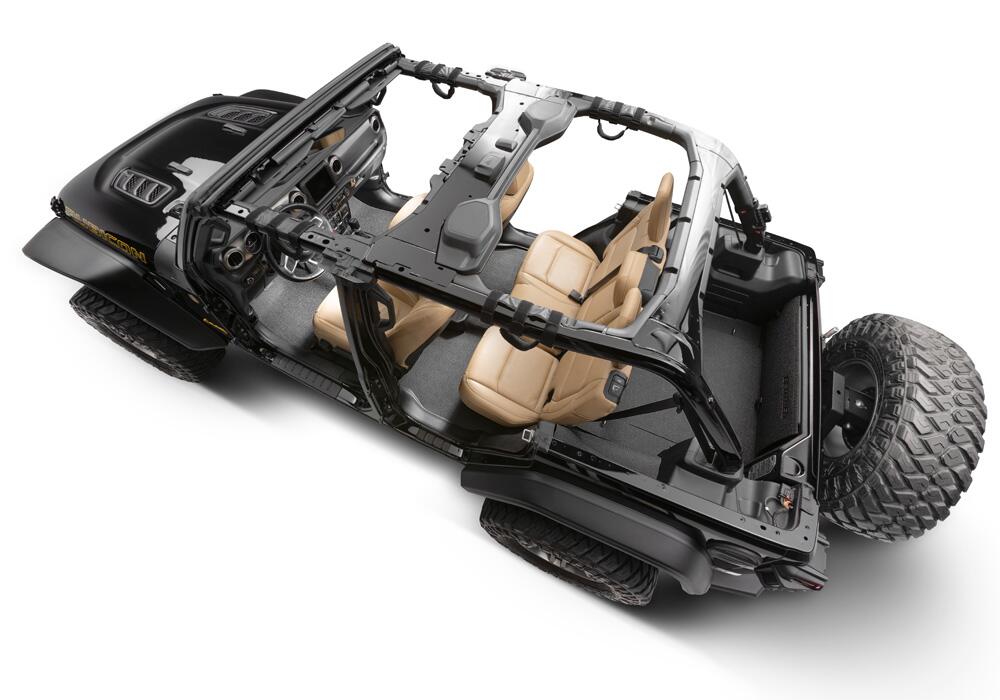 Jeep Bedtred 18+ JL 2 Door Bedtred 2 PC Front Floor Kit Charcoal BedRug-2