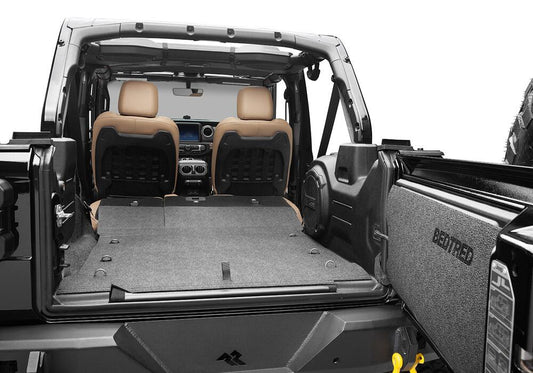 Jeep Bedtred 18+ JL 4 Door Bedtred 4 PC Rear Kit Without Gap Hider Charcoal BedRug-1