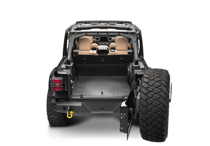 Jeep Bedtred 18+ JL 4 Door Bedtred 4 PC Rear Kit Without Gap Hider Charcoal BedRug-4