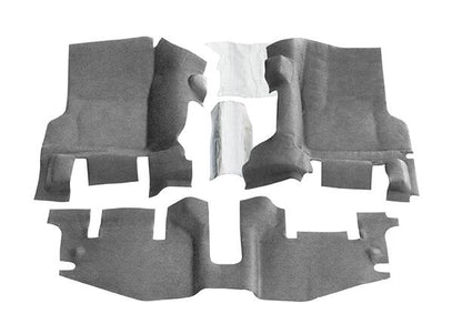 Jeep Bedtred 97-06 Tj/Lj BedTred Floor Kit 3 pc. 2 pc. Front 1 pc. Rear Replaces Factory Carpet Kit w/Center Console Incl. Heat Shields Charcoal BedRug-1