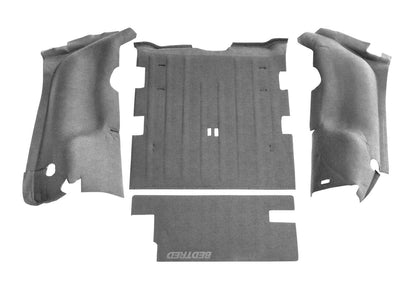 Jeep Bedtred 97-06 Jeep TJ 97-06 Rear 4Pc Cargo Kit Incl. Driver Left Hand Panel Passenger Right Hand Panel Cargo Area Tailgate Replaces Factory Carpet Kit Charcoal BedRug-3