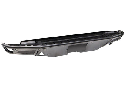 RBS PreRunner Rear Bumper Pre-Runner Style with Brushed Aluminum Skid Plate Works with Factory Hitch 2007-2013 Chevy Silverado/GMC Sierra 1500 Black N Fab NFab-2