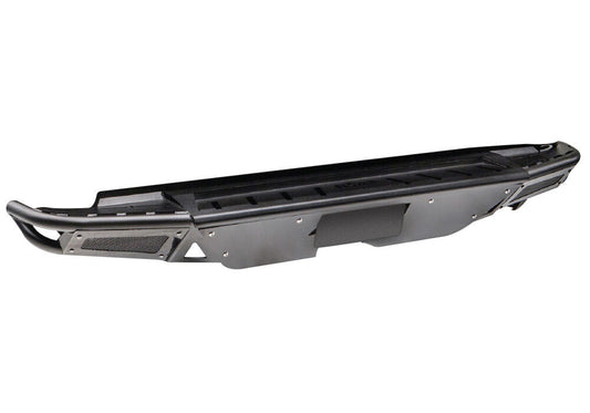 RBS PreRunner Rear Bumper Pre-Runner Style with Brushed Aluminum Skid Plate Works with Factory Hitch 2007-2013 Chevy Silverado/GMC Sierra 1500 Black N Fab NFab