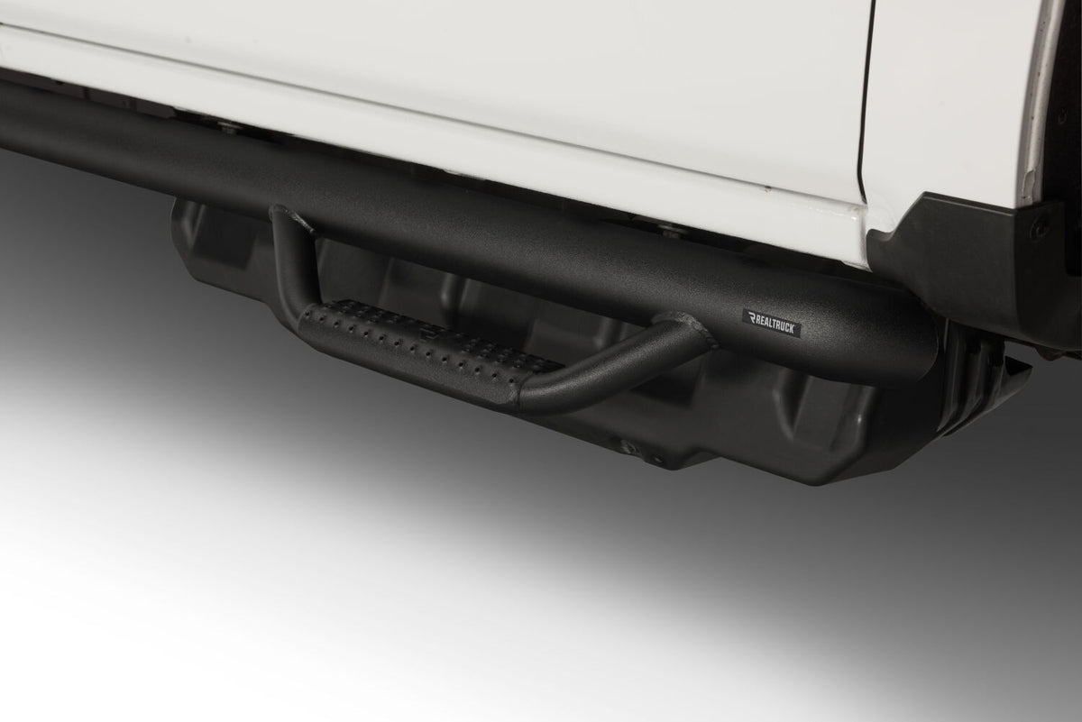 Nerf Step Bar Wheel-to-Wheel with Bed Access (3 Steps per Side) 3 Inch Main Tube Diameter 2011-2014 Chevy Silverado/GMC Sierra 2500 HD/3500 HD with Single Rear Wheels Textured Black N Fab NFab-8