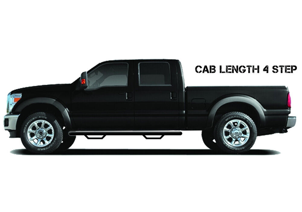 Nerf Step Bar Cab Length (2 Steps per Side) 2011-2014 Chevy Silverado/GMC Sierra 2500 HD/3500 HD Textured Black N Fab NFab-10