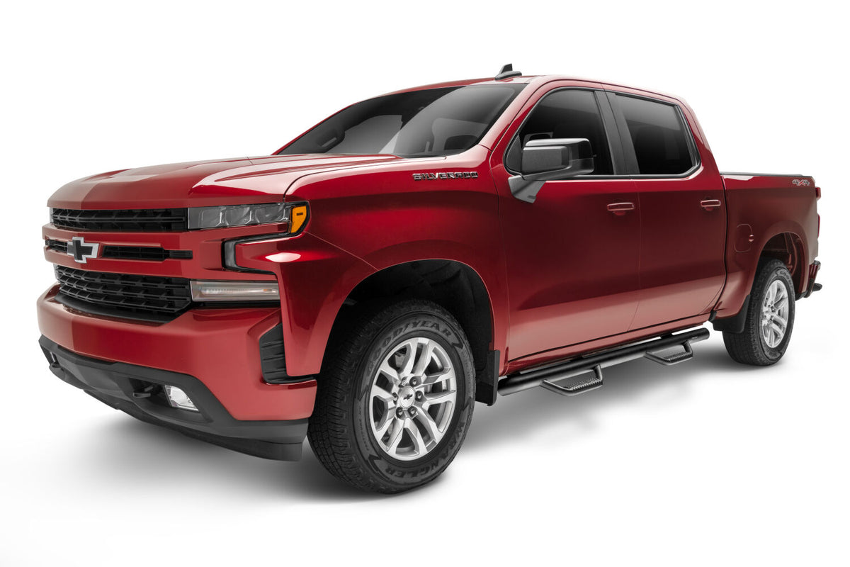 Nerf Step Bar Cab Length (2 Steps per Side) 2014-2018 Chevy Silverado/GMC Sierra 1500 Crew Cab Textured Black N Fab NFab-2