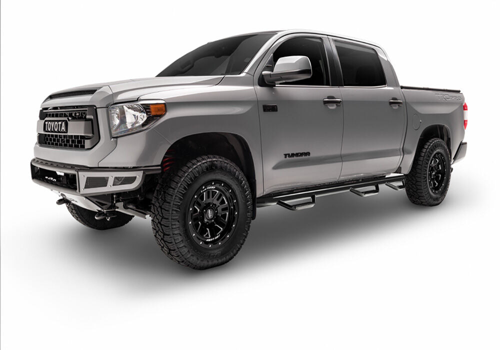 Nerf Step Bar Wheel-to-Wheel with Bed Access (3 Steps per Side) 2017-2019 Chevy Silverado/GMC Sierra 8' Bed Double Cab Works with DEF Tank N Fab NFab-9