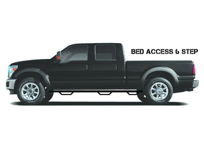 Nerf Step Bar Wheel-to-Wheel with Bed Access (3 Steps per Side) 2017-2019 Chevy Silverado/GMC Sierra 2500 HD/3500 HD 8' Bed Crew Cab with Dual Rear Wheels Works with DEF Tank N Fab NFab-5