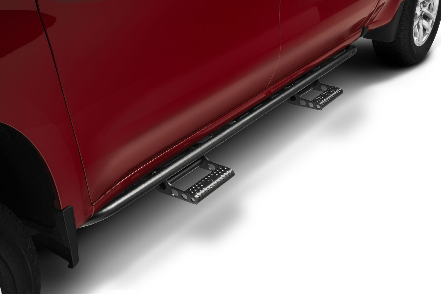 RKR Step System Cab Length (2 Step Mounts/2 Steps per Side) 1.75 Inch Rails 2019 (New Body Style)-2025 Chevy Silverado/GMC Sierra 1500/2020-2025 2500 HD/3500 HD Crew Cab Textured Black NFab-1