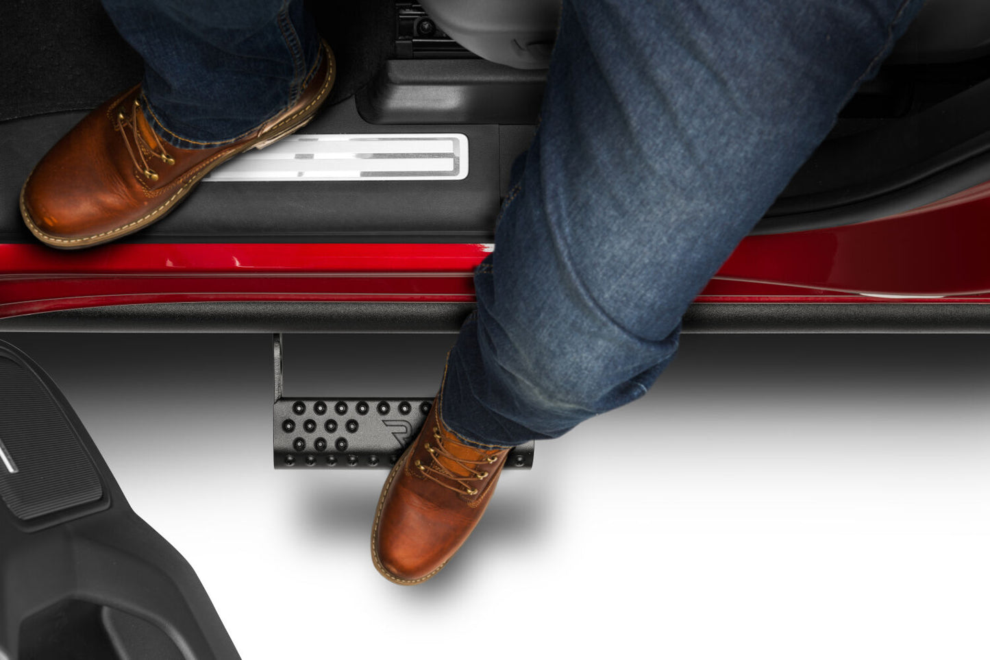 RKR Step System Cab Length (2 Step Mounts/2 Steps per Side) 1.75 Inch Rails 2019 (New Body Style)-2025 Chevy Silverado/GMC Sierra 1500/2020-2025 2500 HD/3500 HD Crew Cab Textured Black NFab-3