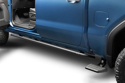 RKR Rock Rails Cab Length 2019 (New Body Style)-2025 Chevy Silverado/GMC Sierra 1500/2020-2025 2500 HD/3500 HD Crew Cab Textured Black NFab-4