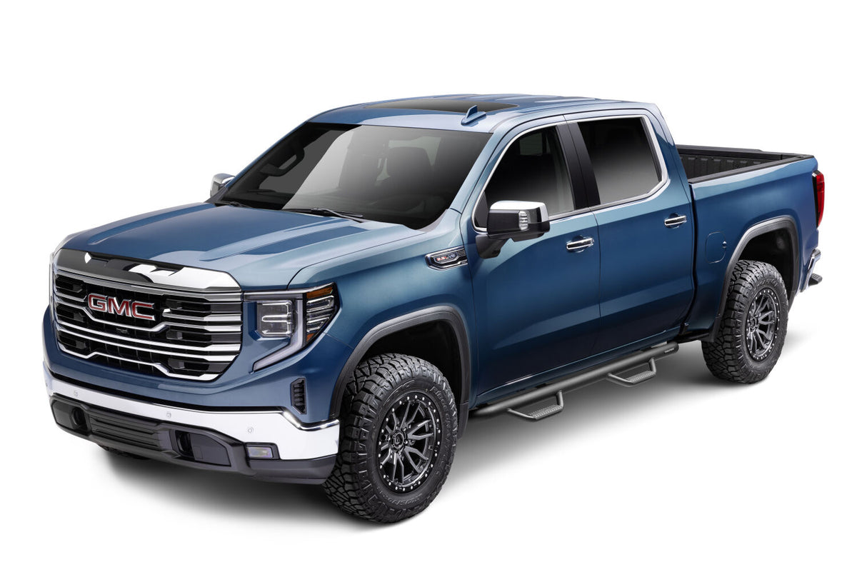 Nerf Step Bar Cab Length (2 Steps per Side) 2019 (New Body Style)-2026 Chevy Silverado/GMC Sierra 1500/2020-2026 2500 HD/3500 HD Crew Cab Textured Black N Fab NFab-2