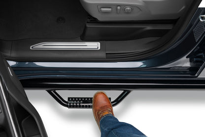 Nerf Step Bar Cab Length (2 Steps per Side) 2019 (New Body Style)-2025 Chevy Silverado/GMC Sierra 1500/2020-2025 2500 HD/3500 HD Crew Cab Gloss Black NFab-7