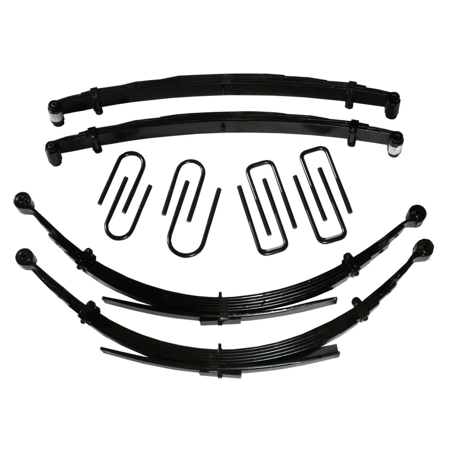 Lift Kit 4 Inch Lift 69-73 Chevrolet K10 Pickup 69-72 Chevrolet K20 Pickup 69-72 GMC K15/K1500 Pickup 69-72 GMC K25/K2500 Pickup For Use w/52 Inch Rear Springs Includes Front/Rear Leaf Springs Front/Rear U Bolt Kits Bushing Kit Skyjacker