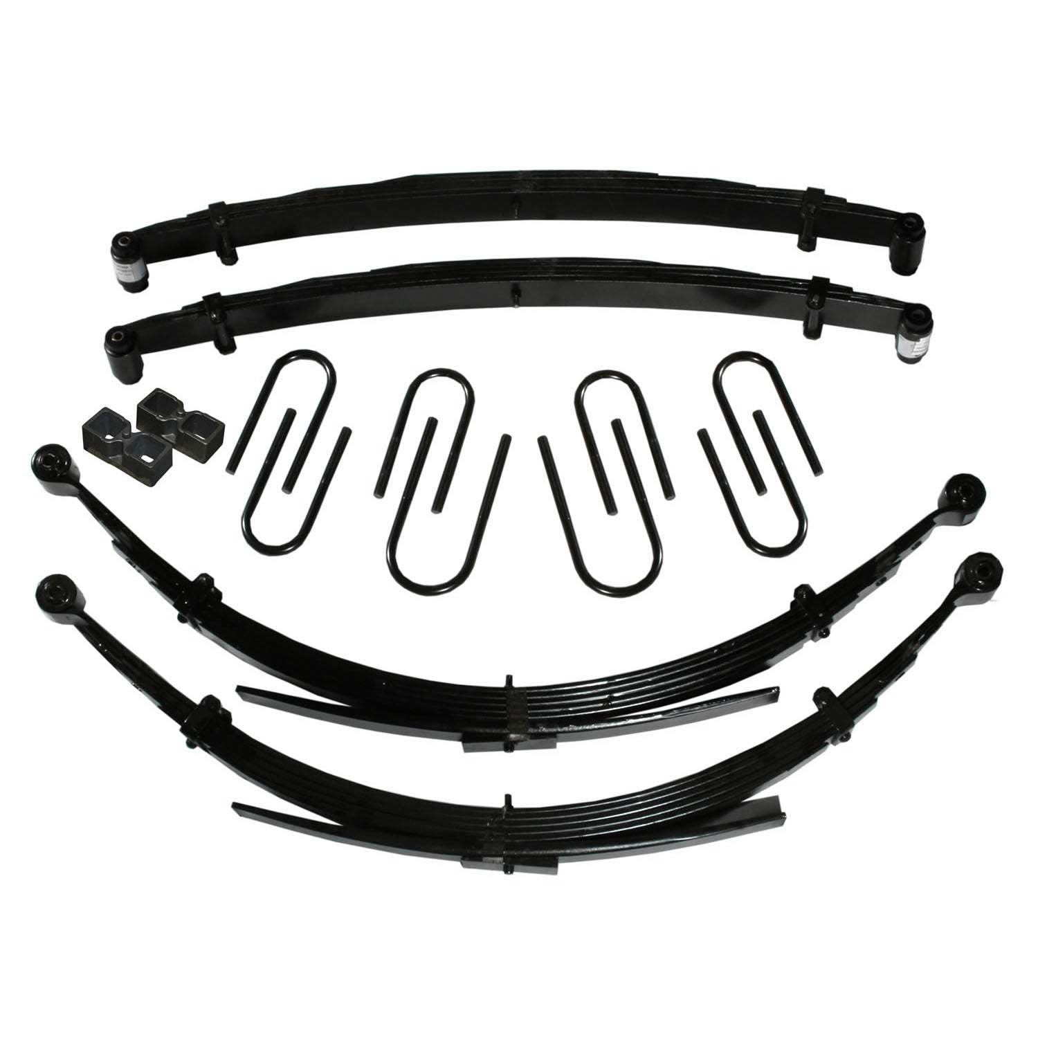 Lift Kit 8 Inch Lift For Use w/56 Inch Rear Spring 69-72 K10, K20 69-72 GMC K15/K1500, K25/K2500 Includes Front/Rear Leaf Springs Front/Rear U Bolt Kit Bushing Kits 2 Inch Rear Blocks Brake Line Brackets Skyjacker