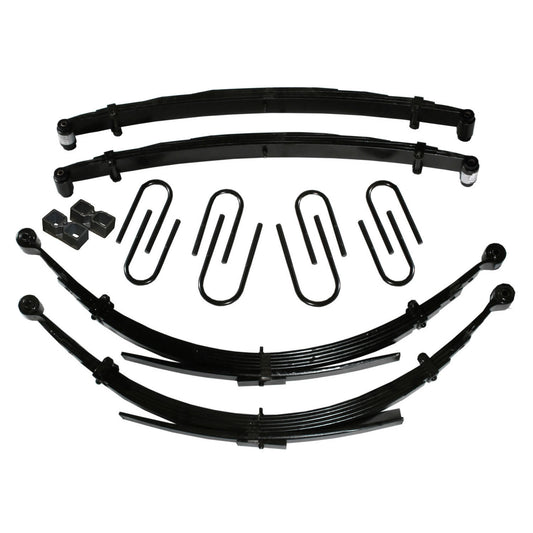 Lift Kit 8 Inch Lift For Use w/56 Inch Rear Spring 69-72 K10, K20 69-72 GMC K15/K1500, K25/K2500 Includes Front/Rear Leaf Springs Front/Rear U Bolt Kit Bushing Kits 2 Inch Rear Blocks Brake Line Brackets Skyjacker