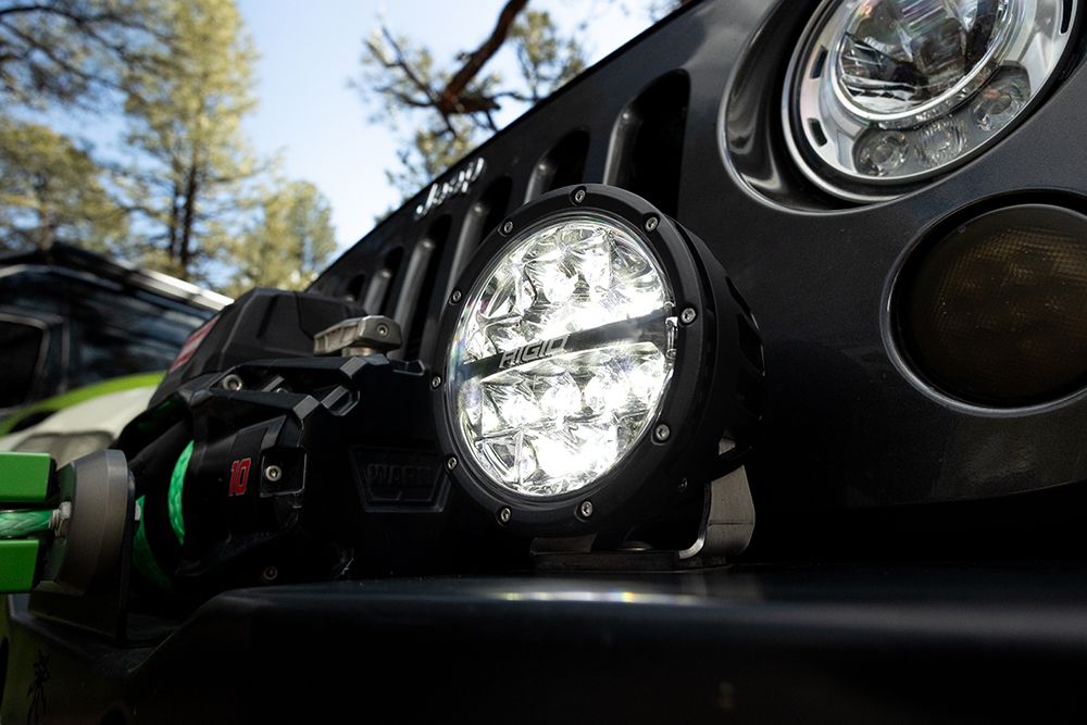 Rigid Industries 360-Series 6 Inch Off-Road Lamp Spot Beam RGBW Backlight Single Rigid Industries