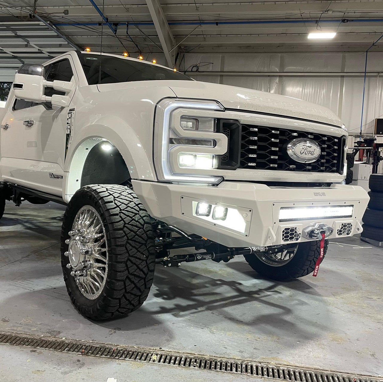 A2 Front Bumper Base For 2023-2026 Ford F250/350 Superduty ACC Compatible Sensor Cutouts Bodyguard Bumpers-2