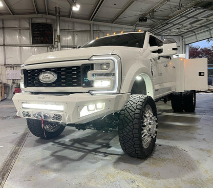 A2 Front Bumper Base For 2023-2026 Ford F550 Superduty ACC Compatible No sensors Fits 450/550 Factory Fenders Bodyguard Bumpers-2
