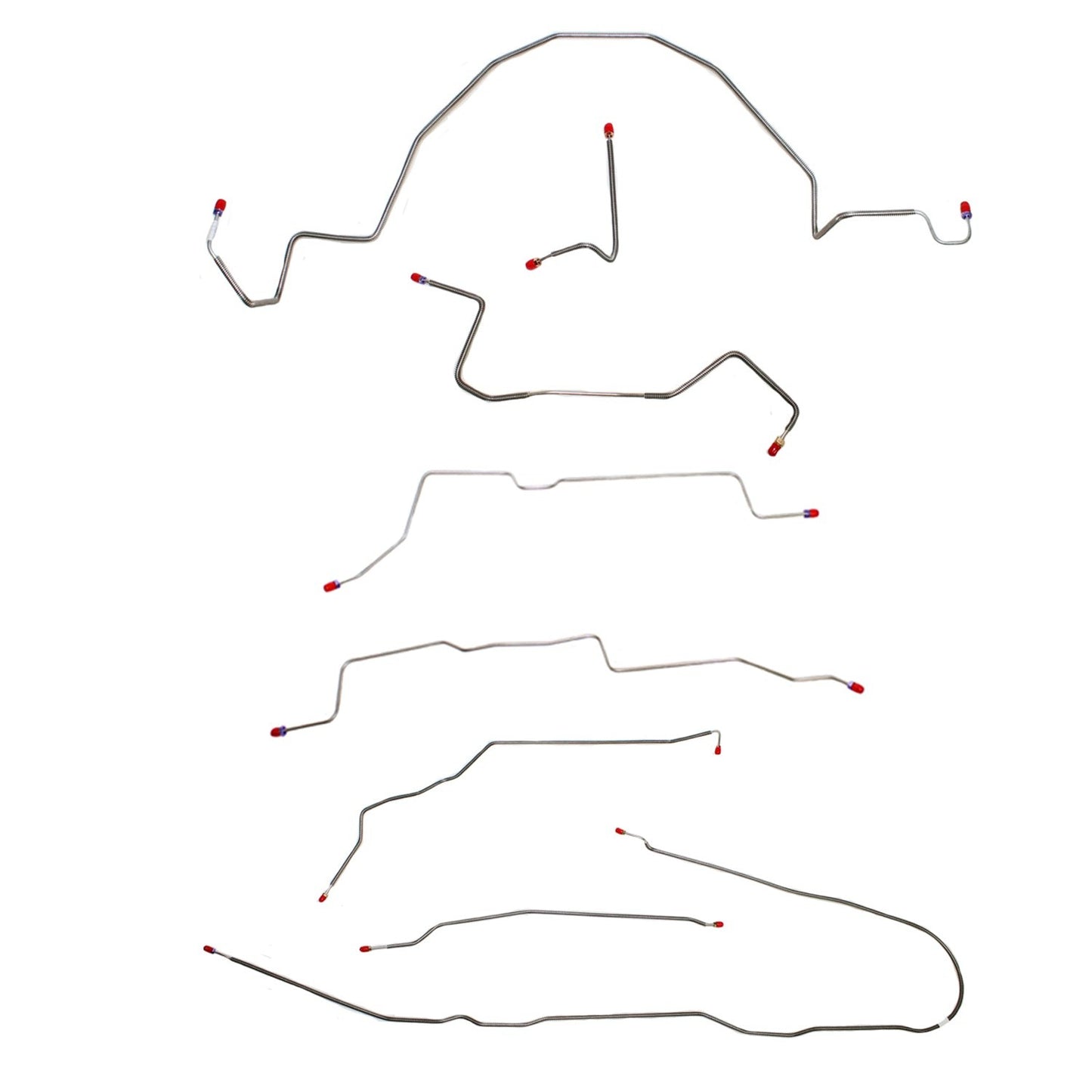 Complete Brake Line Kit For 98-01 Ford Ranger 2WD RWABS Ext/Reg Cab/Long Bed Stainless Fine Lines