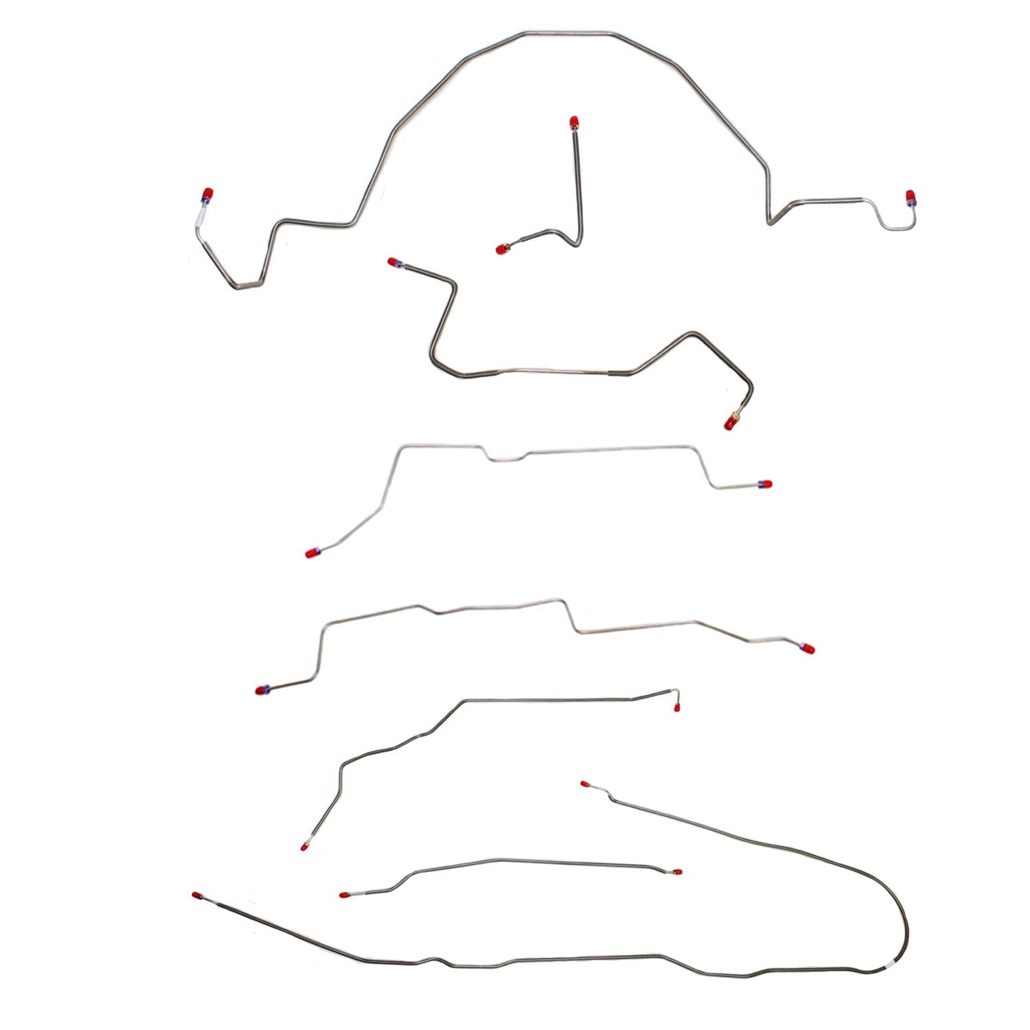 Complete Brake Line Kit For 98-01 Ford Ranger 2WD RWABS Ext/Reg Cab/Long Bed Stainless Fine Lines