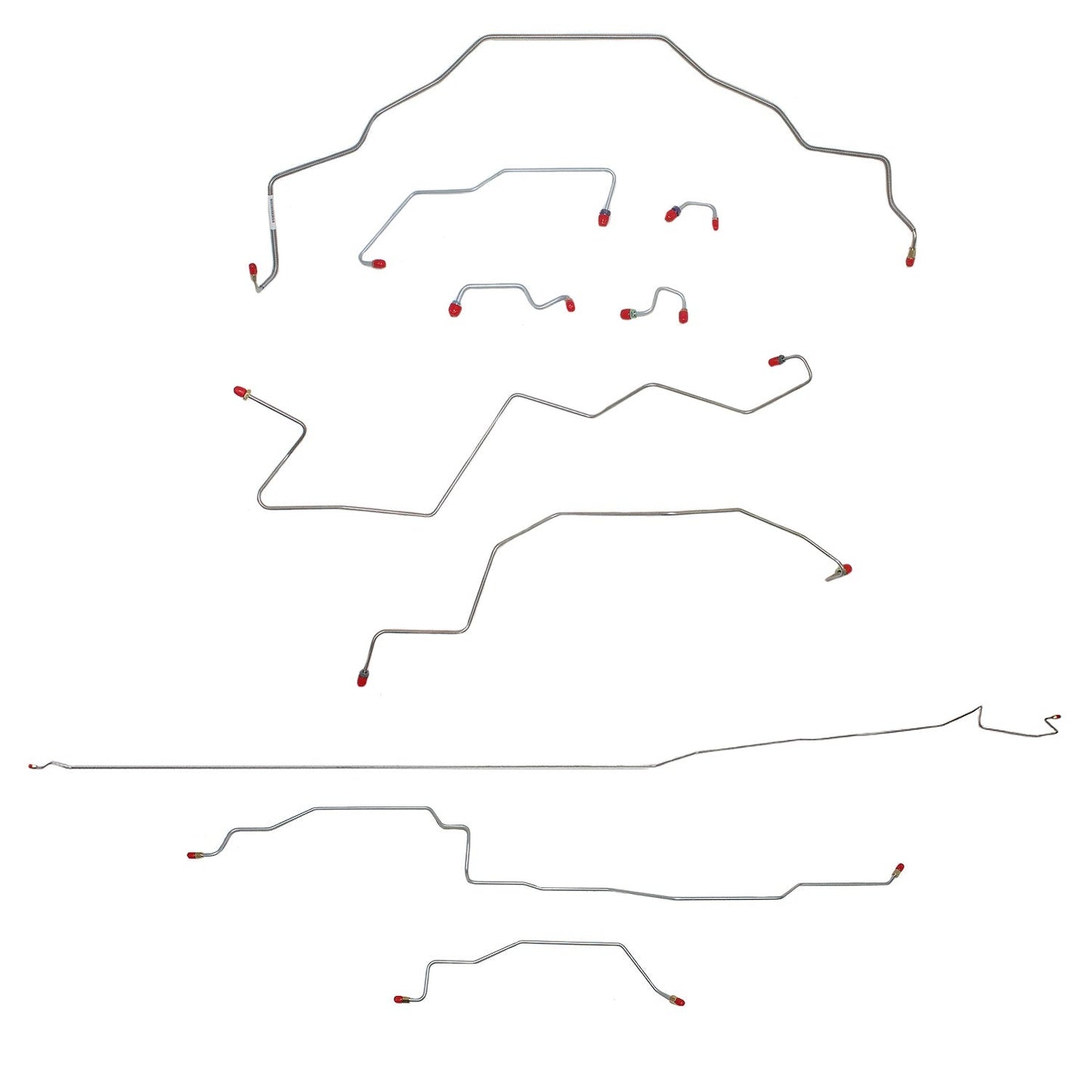 Complete Brake Line Kit For 95-97 Dodge Ram 1500 2WD AWABS Reg Cab/Long Bed Steel Fine Lines