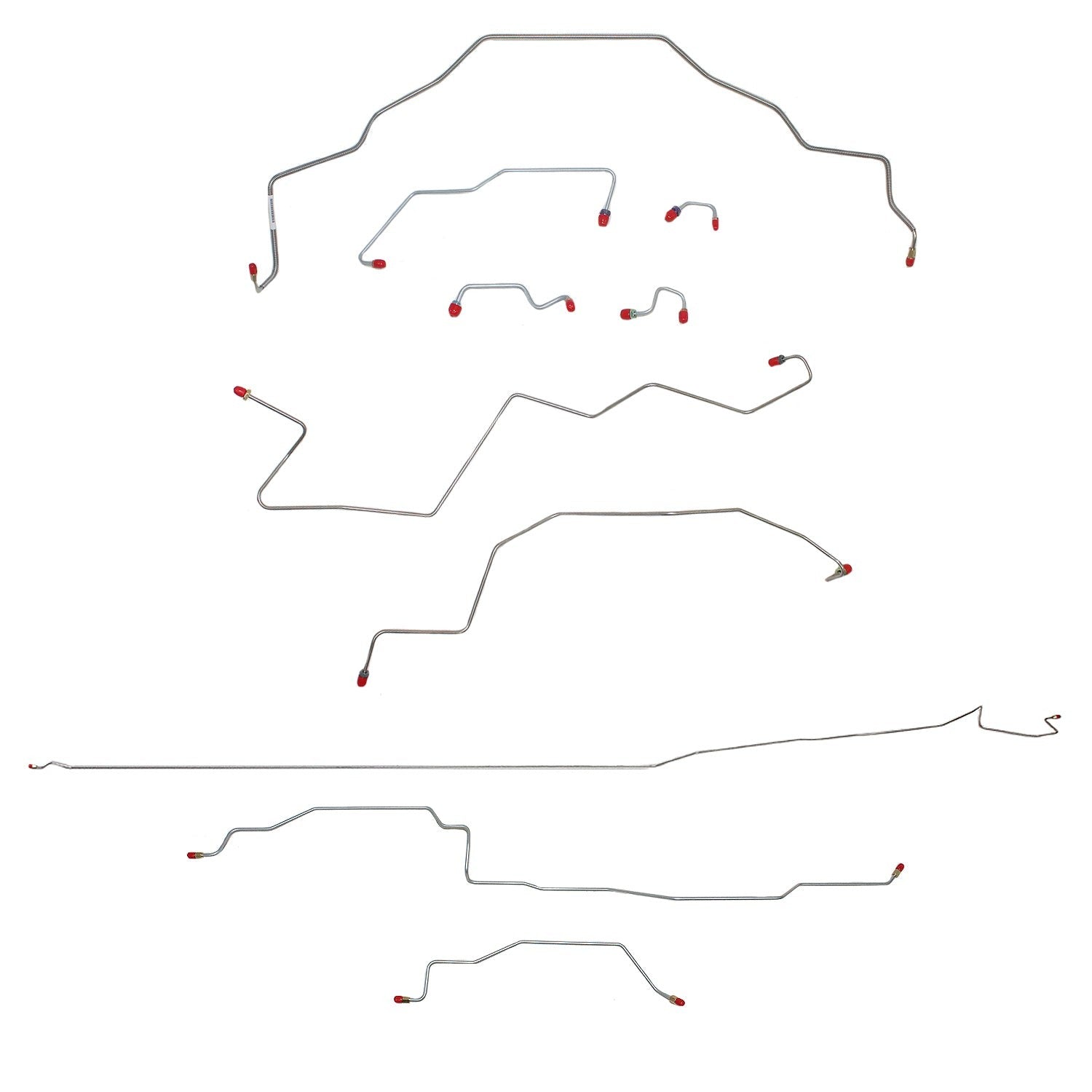 Complete Brake Line Kit For 95-97 Dodge Ram 1500 2WD AWABS Reg Cab/Long Bed Steel Fine Lines