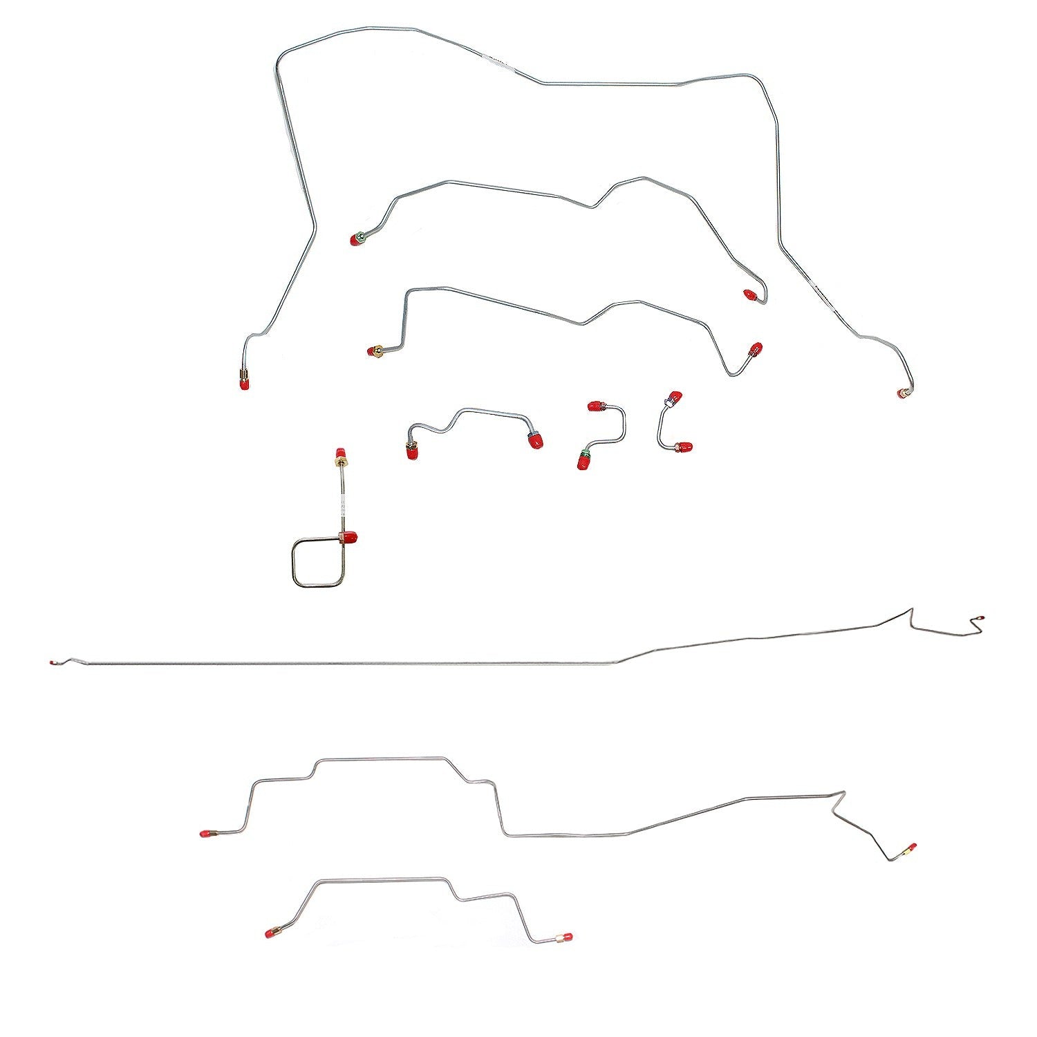 Complete Brake Line Kit For 95-97 Dodge Ram 2500 4WD RWABS Reg Cab/Long Bed Auto Trans Complete Steel Fine Lines