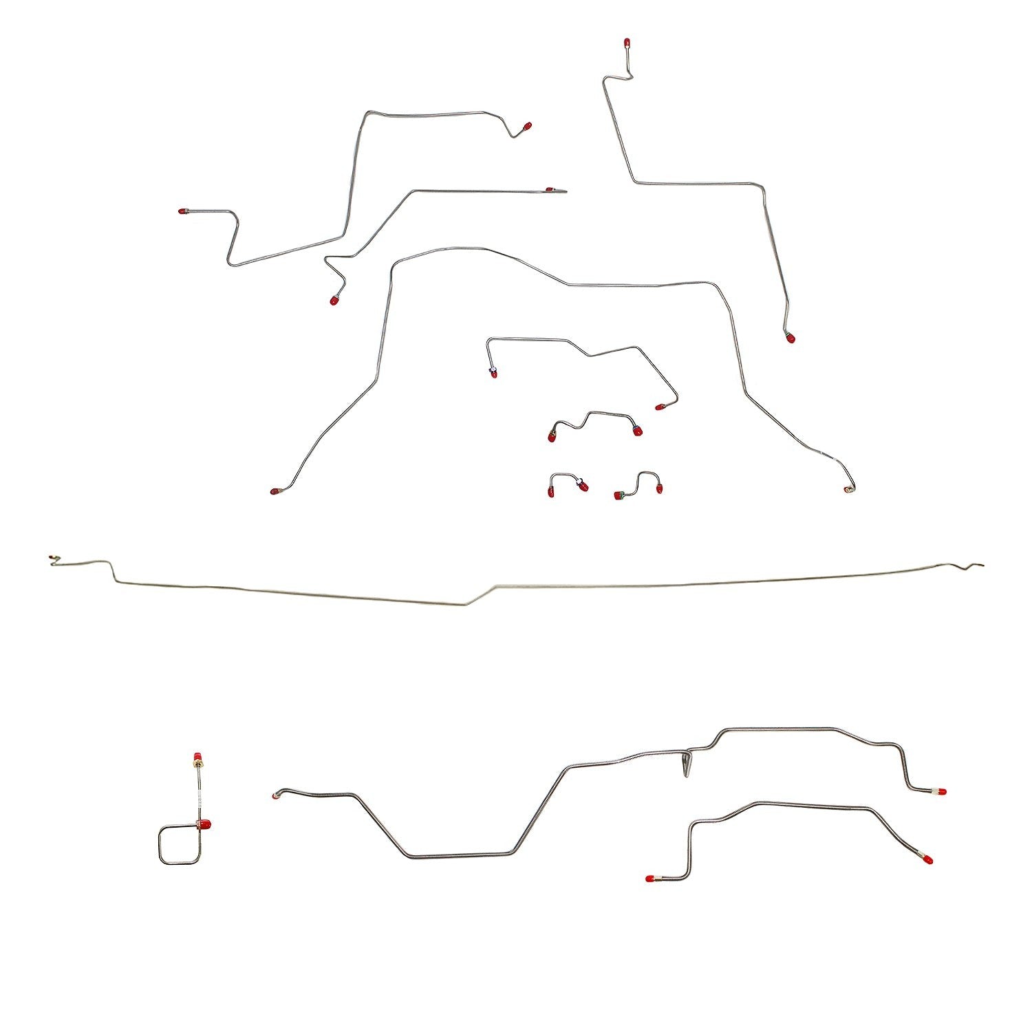 Complete Brake Line Kit For 95-97 Dodge Ram 2500 4WD AWABS Ext Cab/Long Bed Manual Steel Fine Lines