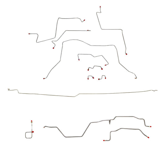 Complete Brake Line Kit For 95-97 Dodge Ram 2500 4WD AWABS Ext Cab/Long Bed Manual Steel Fine Lines