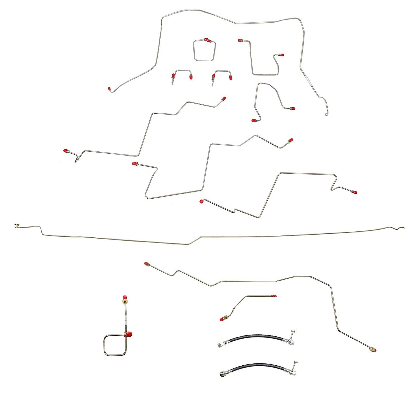 Complete Brake Line Kit For 01-02 Dodge Ram 3500 4WD AWABS Ext Cab/Long Bed Disc Complete Stainless Fine Lines