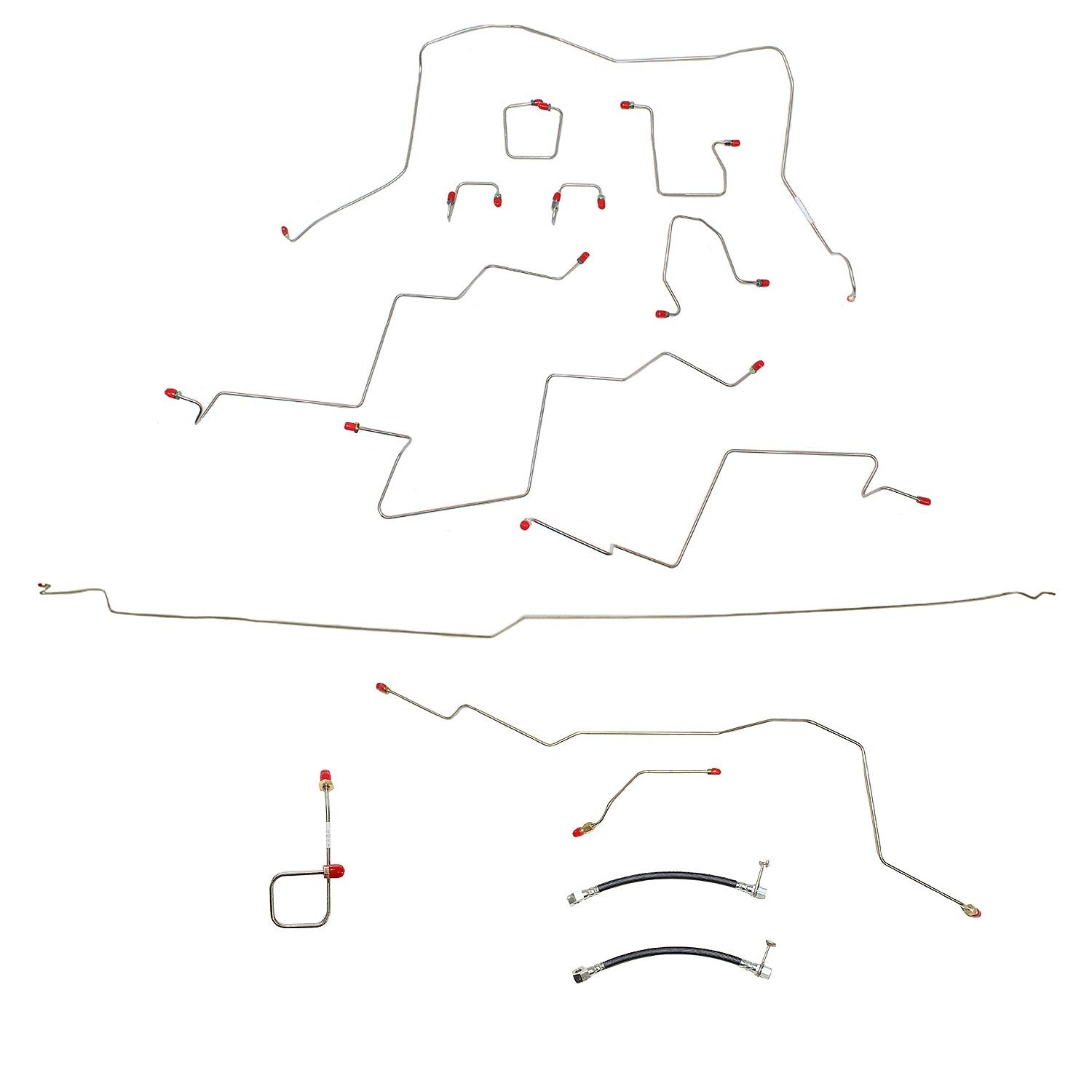 Complete Brake Line Kit For 01-02 Dodge Ram 3500 4WD AWABS Ext Cab/Long Bed Disc Complete Stainless Fine Lines