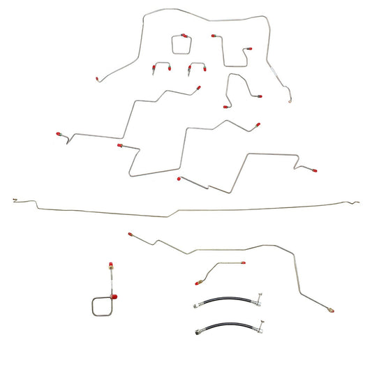 Complete Brake Line Kit For 01-02 Dodge Ram 3500 4WD AWABS Ext Cab/Long Bed Disc Complete Stainless Fine Lines